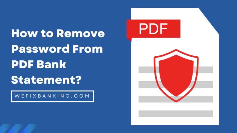 How to Remove Password From PDF Bank Statement