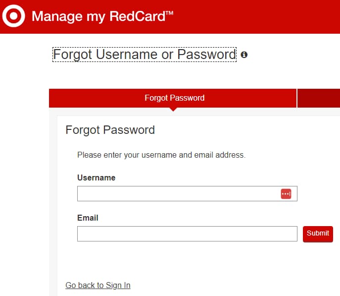How to Recover Password of Target Credit Card Login