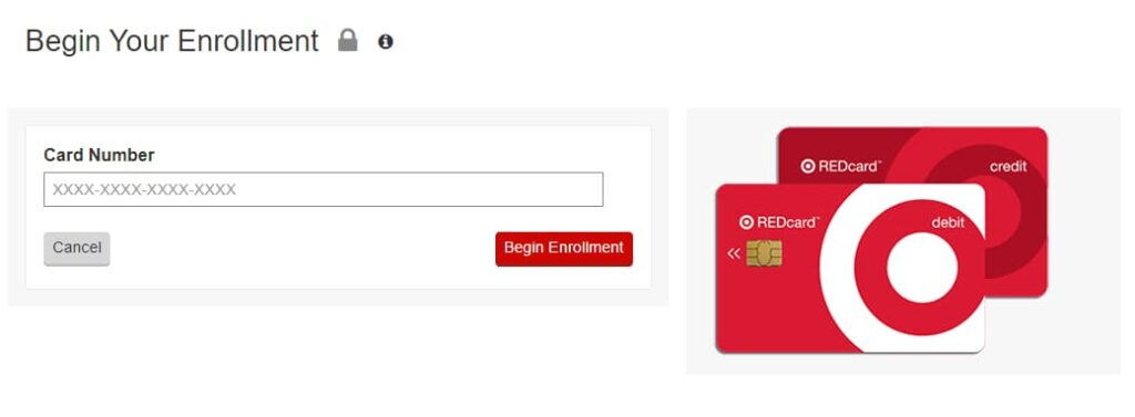 Target Credit Card Registration